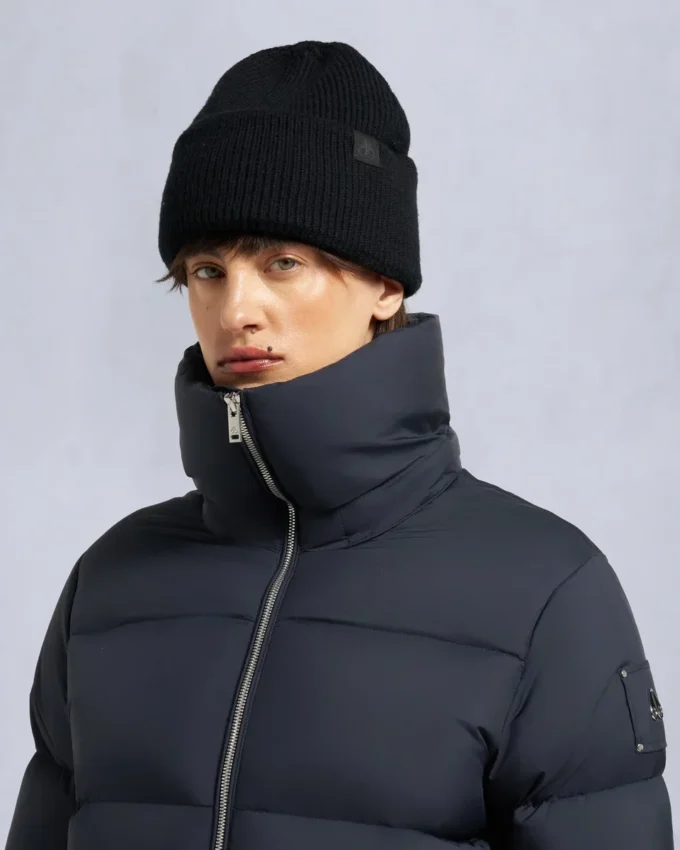 Belle Dune Long Shearling Trim Puffer