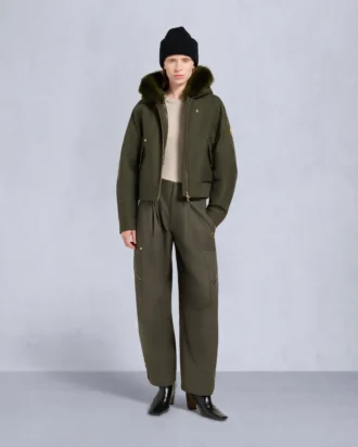 Bomberjacke mit Gold Series Logan-Lammfellbesatz