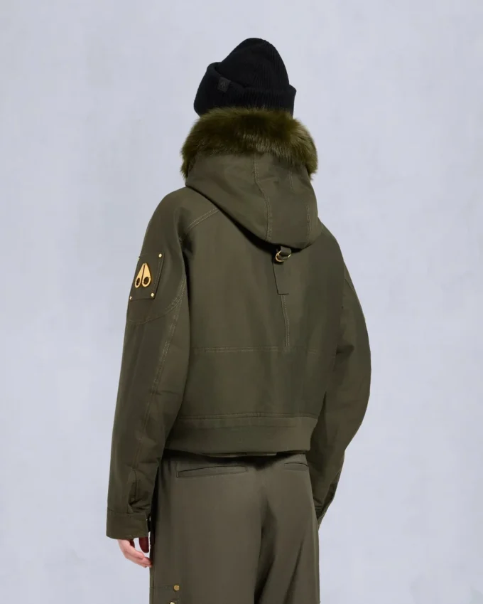 Bomberjacke mit Gold Series Logan-Lammfellbesatz