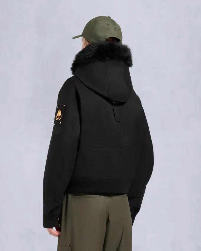 Bomberjacke mit Gold Series Logan-Lammfellbesatz