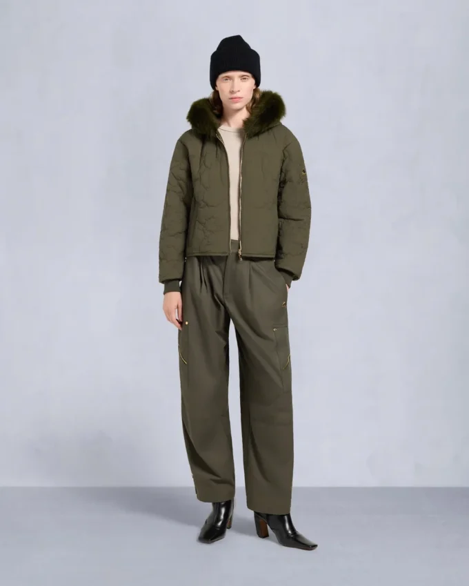 Bomberjacke mit Gold Series Logan-Lammfellbesatz