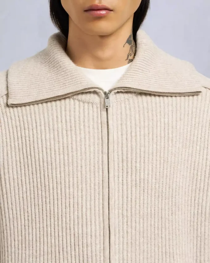 Colson-Pullover mit durchgehendem Reißverschluss