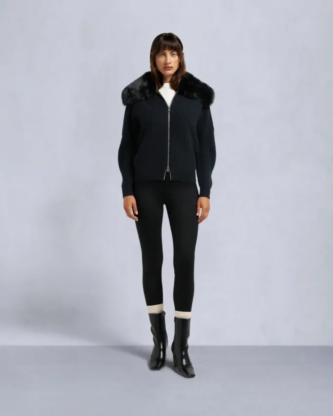 Corina Sweater mit durchgehendem Reißverschluss