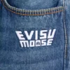 Evisu X Moose Straight Leg Jeans