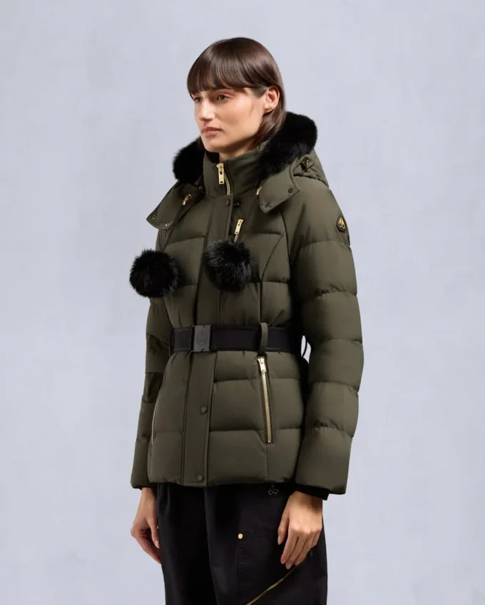 Gold Series Nyluxe Cambria Shearling Trim Jacke