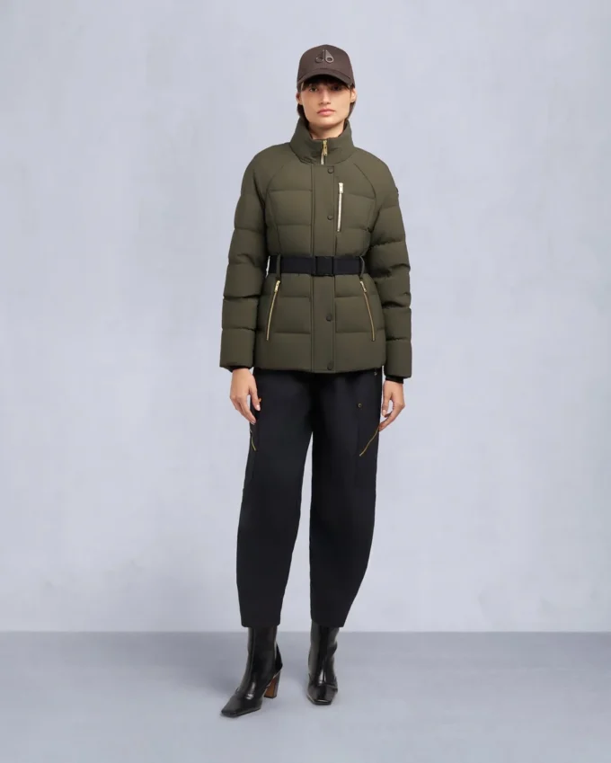 Gold Series Nyluxe Cambria Shearling Trim Jacke