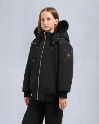 Kinder-Bomberjacke Unisex Original Gold Series mit Lammfellbesatz