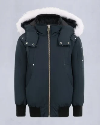 Kinder Unisex Original Bomberjacke mit Lammfellbesatz