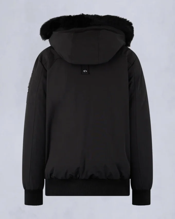 Kinder Unisex Original Bomberjacke mit Lammfellbesatz