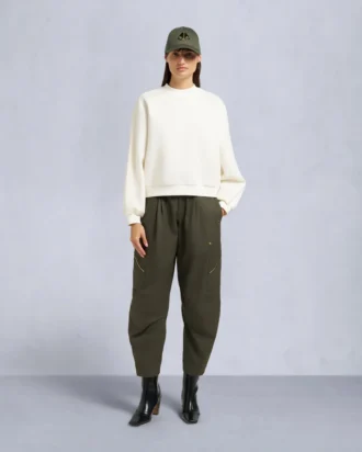 Mix Media Sweatshirt mit Rundhalsausschnitt