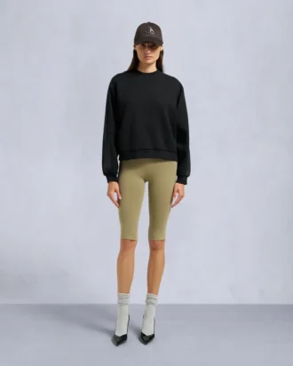 Mix Media Sweatshirt mit Rundhalsausschnitt