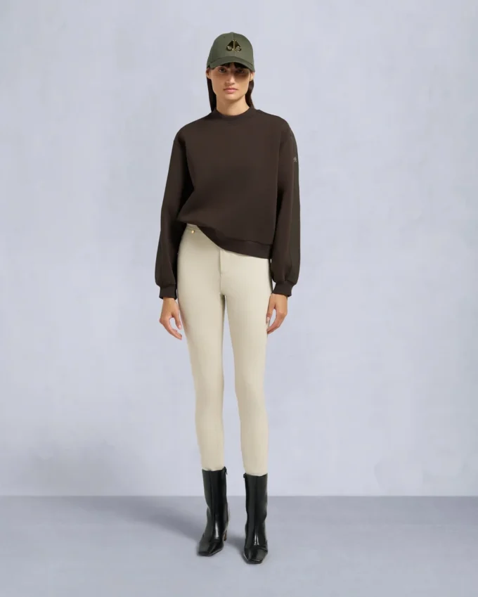 Mix Media Sweatshirt mit Rundhalsausschnitt