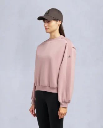 Mix Media Sweatshirt mit Rundhalsausschnitt