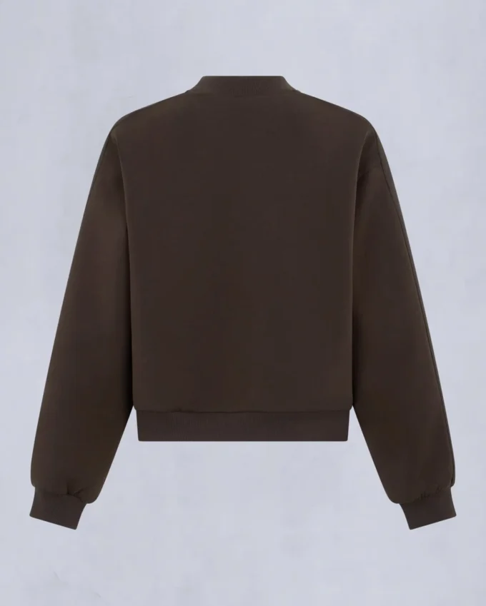 Mix Media Sweatshirt mit Rundhalsausschnitt