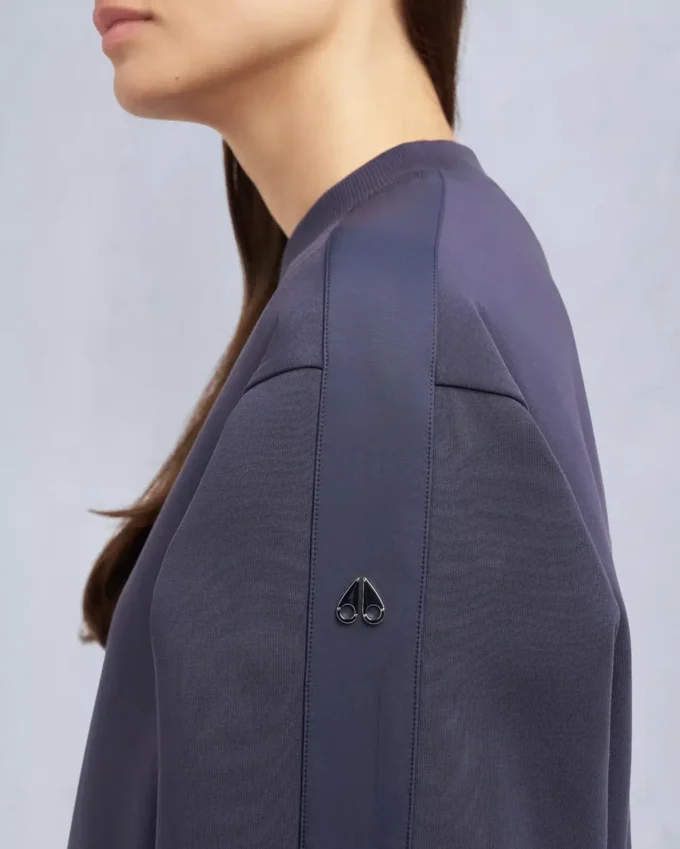 Mix Media Sweatshirt mit Rundhalsausschnitt