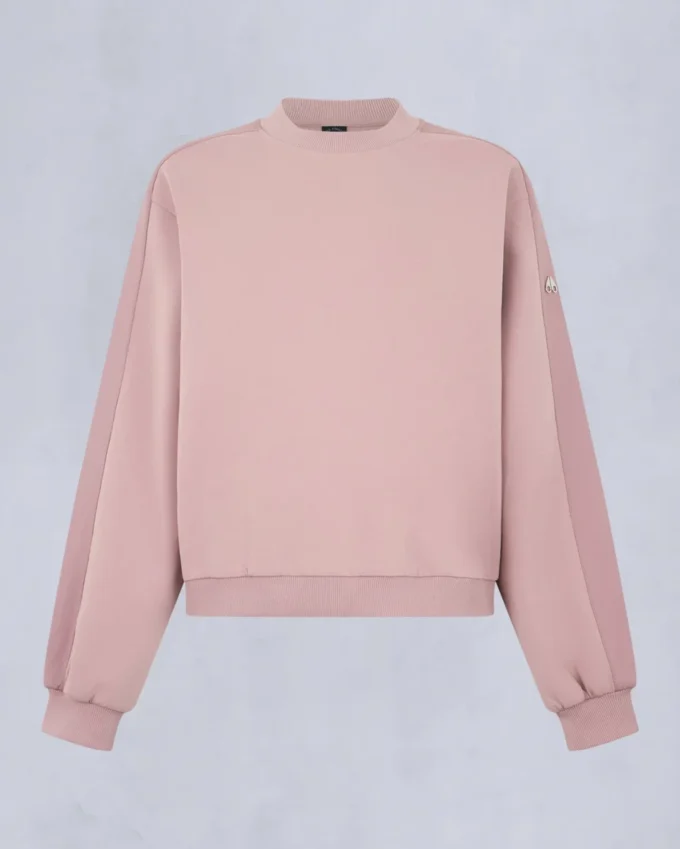 Mix Media Sweatshirt mit Rundhalsausschnitt