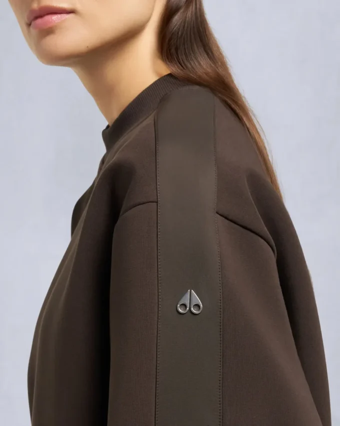 Mix Media Sweatshirt mit Rundhalsausschnitt