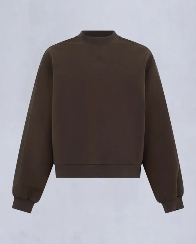 Mix Media Sweatshirt mit Rundhalsausschnitt