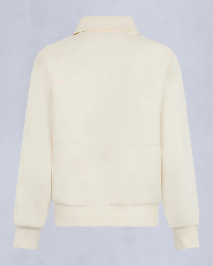 Mix Media Sweatshirt mit Viertelreißverschluss