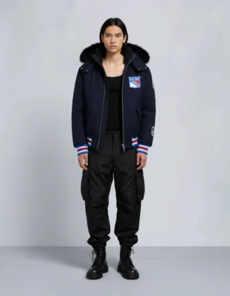 NHL x Moose Knuckles Rangers Bomberjacke