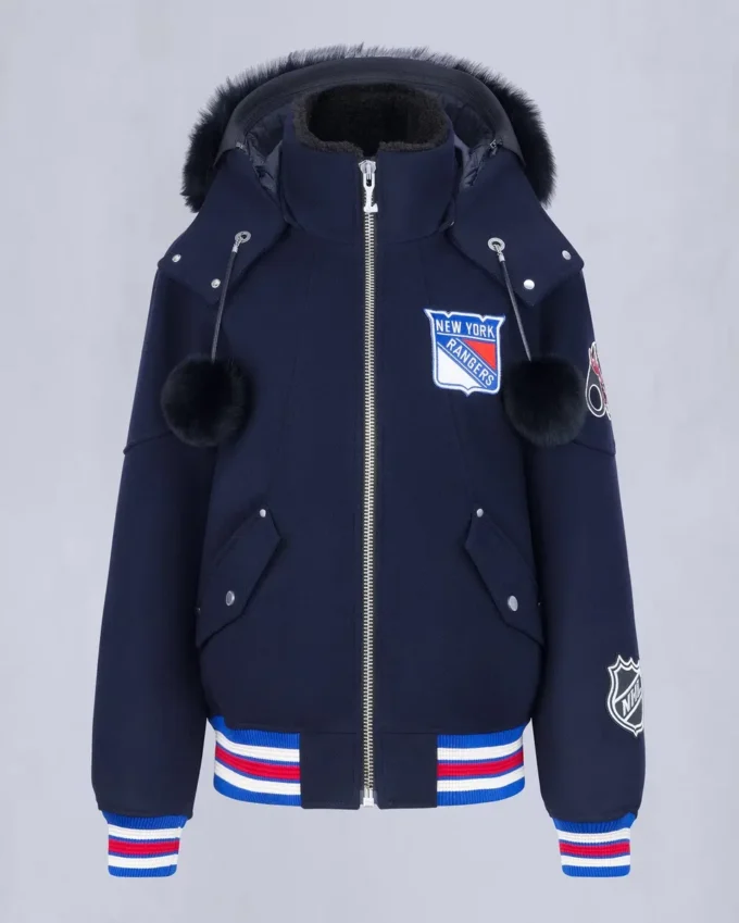 NHL x Moose Knuckles Rangers Bomberjacke