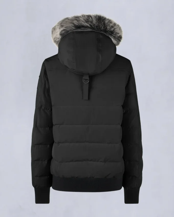 Onyx Ladriere Bomberjacke mit Lammfellbesatz