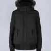 Onyx Ladriere Bomberjacke mit Lammfellbesatz