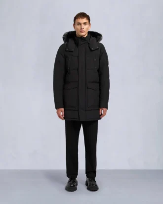 Onyx Shearling Trim Big Ridge Parka