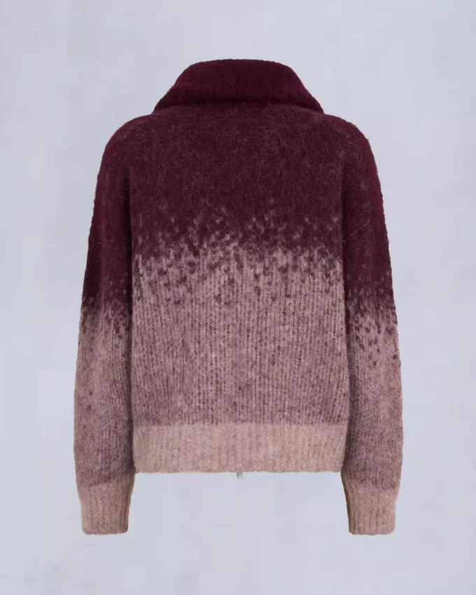 Palmer-Pullover mit durchgehendem Reißverschluss