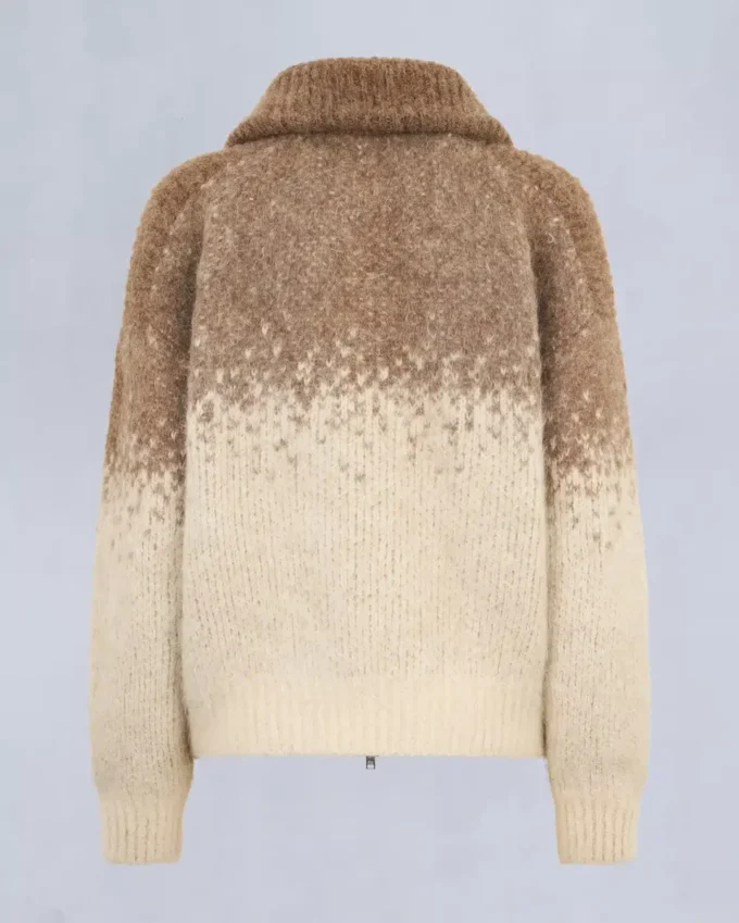 Palmer-Pullover mit durchgehendem Reißverschluss